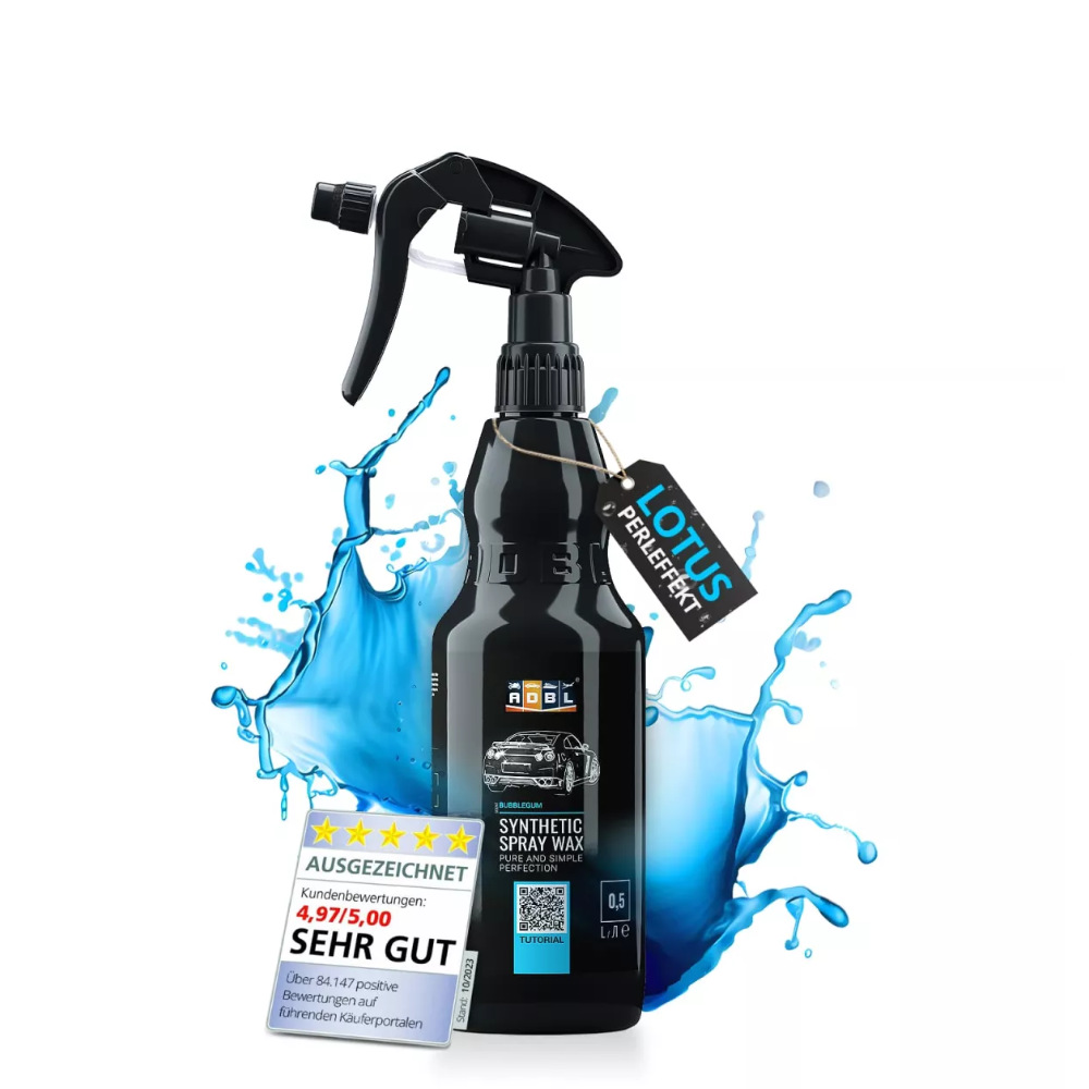 ADBL Synthetic Spray Wax 500 Ml – Mit Applikator & Mikrofaser-Tuch
